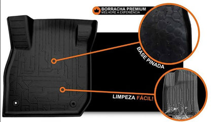 Tapete Bandeja Premium 100% Sob Medida Para Seu Veículo  Inclui ilhós de fixação com os furos corretos para o seu carro