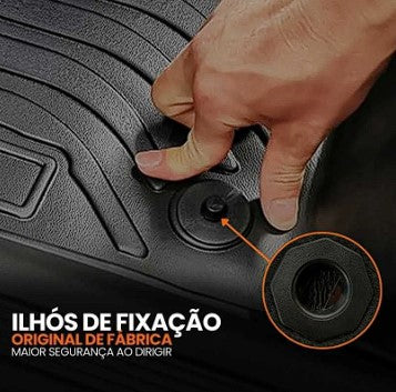 Tapete Bandeja Premium 100% Sob Medida Para Seu Veículo  Inclui ilhós de fixação com os furos corretos para o seu carro